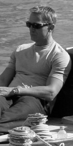 James Bond Daniel Craig on Venice yacht
