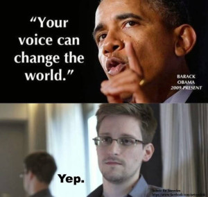 Your voice can change the world - Schutz für Snowden